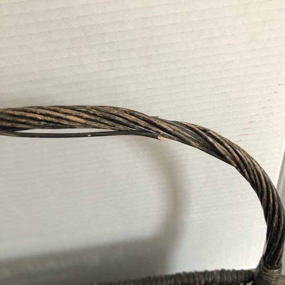 Vtg Black Wicker Basket Wall Decor - Picture 3 of 10